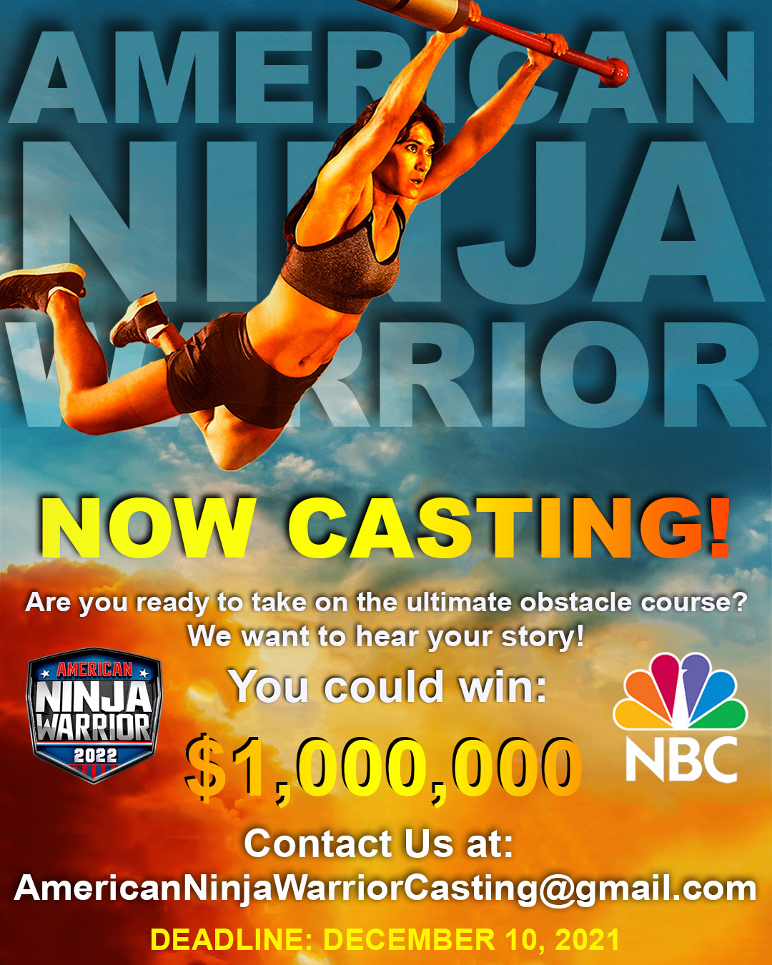 American Ninja Warrior 2025 Calendar Calculator Using Danika Gabriell